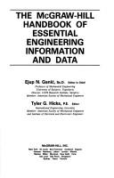 Cover of: The McGraw-Hill handbook of essential engineering information and data