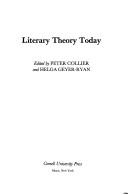 Cover of: Literary theory today