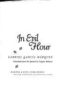Cover of: In evil hour by Gabriel García Márquez