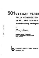 Cover of: Dictionary of 501 German Verbs by Henry Strutz