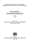 Österreichisches Städtebuch by Österreichische Akademie der Wissenschaften. Kommission für Wirtschafts-, Sozial- und Stadtgeschichte.