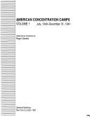 Cover of: American concentration camps by edited with an introduction by Roger Daniels.