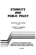 Cover of: Ethnicity and public policy