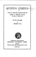 Cover of: History of Alexander by Quintus Curtius Rufus, Quintus Curtius Rufus