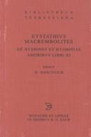 Cover of: Eustathius Macrembolites by Eustathius Macrembolites