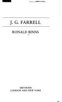 Cover of: J.G. Farrell by Ronald Binns