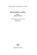 Cover of: Manichaica latina