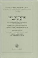 Cover of: Der deutsche Malagis by unter Benutzung der Vorarbeiten von Gabriele Schieb und Sabine Seelbach ; hrsg. von Annegret Haase ... [et al.]