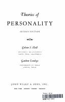 Cover of: Theories of personality by Calvin S. Hall