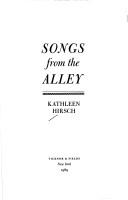 Cover of: Songs from the alley