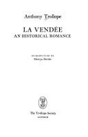 Cover of: La Vendée by Anthony Trollope