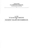 Cover of: La vie et les œuvres complètes de Jacques Vallée des Barreaux (1599-1673) by Marie-Françoise Baverel-Croissant