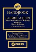 Cover of: CRC Handbook of Lubrication (Theory and Practice of Tribiology), Volume I | E. Richard Booser