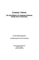 Cover of: Country voices by David Mas Masumoto, David Mas Masumoto