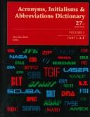 Cover of: Acronyms, initialisms & abbreviations dictionary by Mary Rose Bonk, Pamela Dear