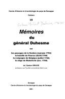 Cover of: Mémoires du géneral Duhesme: sur les passages de la Sambre (mai-juin 1794), la bataille de Fleurus (26.06.1794), la campagne de Belgique (juillet 1794), le siège de Maëstricht (nov. 1794)