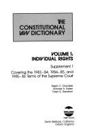 Cover of: The Constitutional Law Dictionary: Individual Rights, Supplement 1 (Constitutional Law Dictionary)