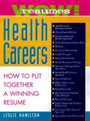 Cover of: WOW! resumes for health careers