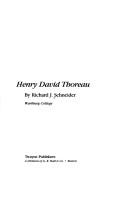 Cover of: Henry David Thoreau