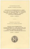 Cover of: Icj Pleadings, Oral Arguments, Documents: Request for Interpretation of the Judgment of 11 June 1998 in the Case Concerning the Land and Maritime Boun (Pleadings, Oral Arguments, Documents)