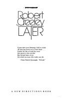 Cover of: Later by Robert Creeley