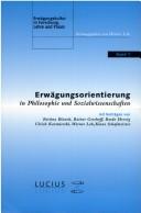 Cover of: Erwägungsorientierung in Philosophie und Sozialwissenschaften
