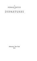 Cover of: Departures