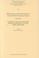 Cover of: Millenarianism and messianism in early modern European culture.