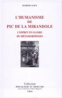 Cover of: L' humanisme de Pic de la Mirandole by Karine Safa