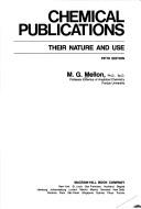 Cover of: Chemical publications by M.B Mellon