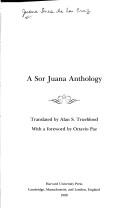 Cover of: A Sor Juana anthology by Sister Juana Inés de la Cruz