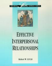 Cover of: Effective interpersonal relationships