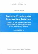 Cover of: Catholic Principles for Interpreting Scripture by Peter S. Williamson