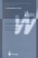 Cover of: Corporate governance by Joachim Schwalbach, editor.