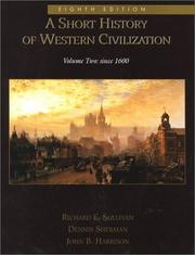 Cover of: A Short History of Western Civilization, Vol. II (Chapters 31-59)