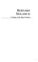 Cover of: Bernard Malamud: a study of the short fiction