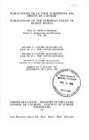 Cover of: Affaire O. contre Royaume-Uni: Affaire H. contre Royaume-Uni : décision du 23 octobre 1986 (dessaisissement) : arrêts du 8 juillet 1987 = : Case of O v. the United Kingdom : Case of H v. the United Kingdom : decision of 23 October (relinquishment of jurisdiction) : judgments of 8 July 1987.