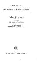 Cover of: Tractatus logico-philosophicus by Ludwig Wittgenstein, Ludwig Wittgenstein