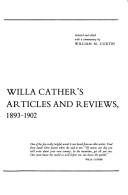 Cover of: The world and the parish: Willa Cather's articles and reviews, 1893-1902