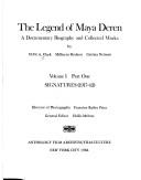 Cover of: The Legend of Maya Deren: A Documentary Biography and Collected Works  by Veve A. Clark