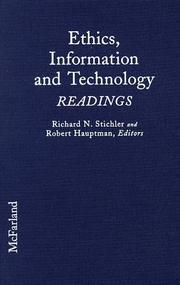 Cover of: Ethics, information, and technology: readings