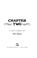 Cover of: Chapter two