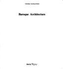 Cover of: Baroque architecture by Christian Norberg-Schulz