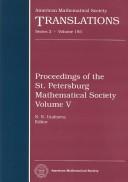 Cover of: Proceedings of the St. Petersburg Mathematical Society. by N.N. Uraltseva, editor.
