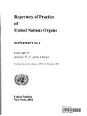 Cover of: Repertory of practice of United Nations organs: supplement no. 5, articles 73-91 of the Charter, covering the period 1 January 1970 to 31 December 31, 1978.