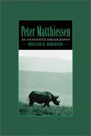 Cover of: Peter Matthiessen: An Annotated Bibliography