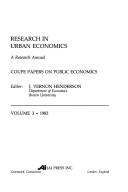 Cover of: Research in Urban Economics by J. Vernon Henderson, J. Vernon Henderson