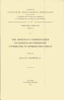 Cover of: The  Armenian commentaries on Exodus-Deuteronomy attributed to Ephrem the Syrian