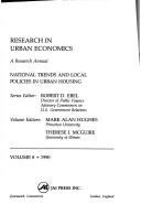 Cover of: Research in Urban Economics | Robert D. Ebel