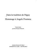 Cover of: Dans la tradition de Péguy: hommage à Angelo Prontera